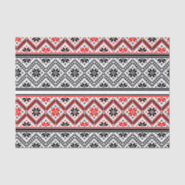 Farbrot und Schwarz Schneeflocken Seidenpapier