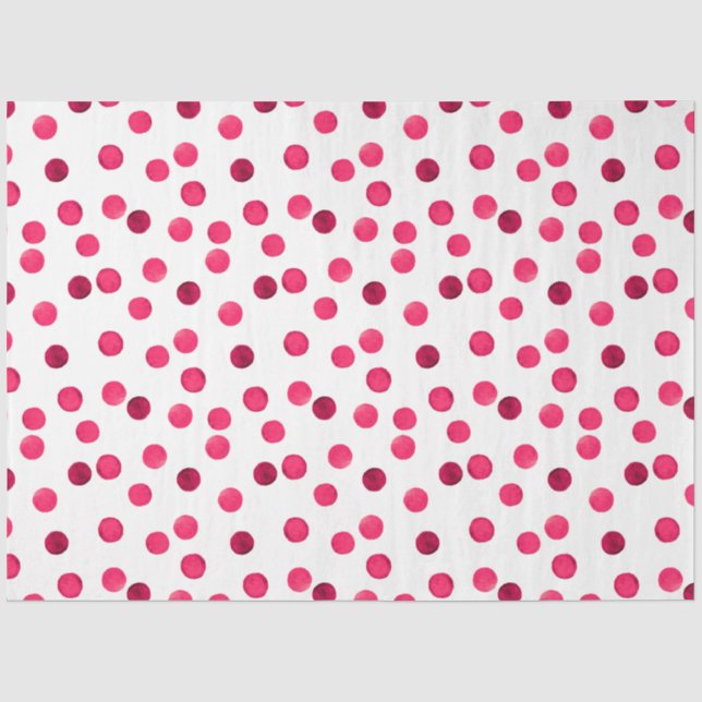 Farbrotes Polka-Punktmuster Seidenpapier (Vorderseite)