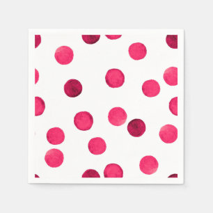 Farbrotes Polka-Punktmuster Serviette