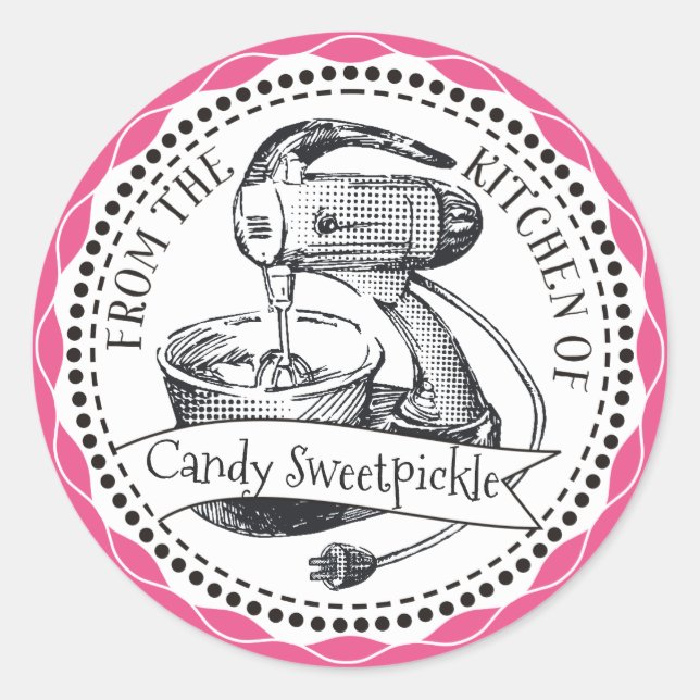 Farbrücksetzpult aus der Küche Runder Aufkleber (Vorderseite)