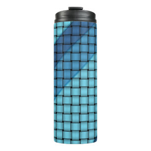 Farbschattierungen der blauen Korbflecken Thermosbecher