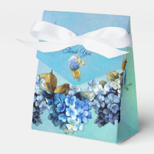 Farbschattierungen von Blue Watercolor Hydrangeas Geschenkschachtel