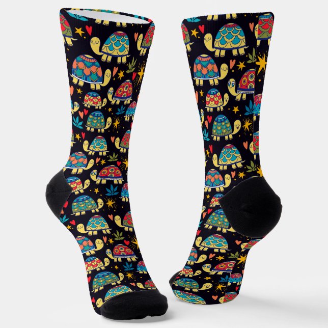 Farbschildkröten Socken (Gewinkelt)