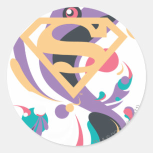 Farbschlauch Orange Runder Aufkleber