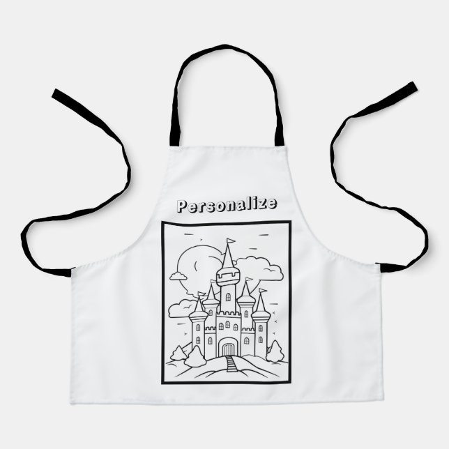 Farbschloss Personalisiert Schürze (Vorderseite)