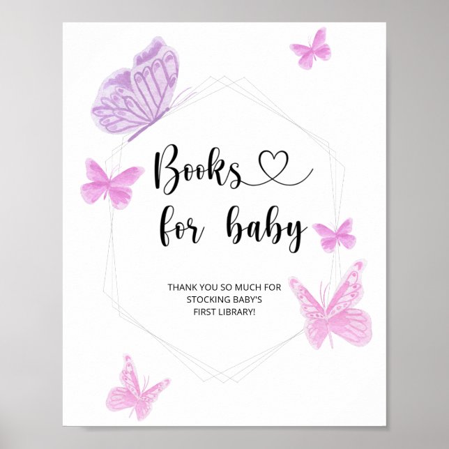 Farbschmetterling, Bücher für das Baby Poster (Vorne)
