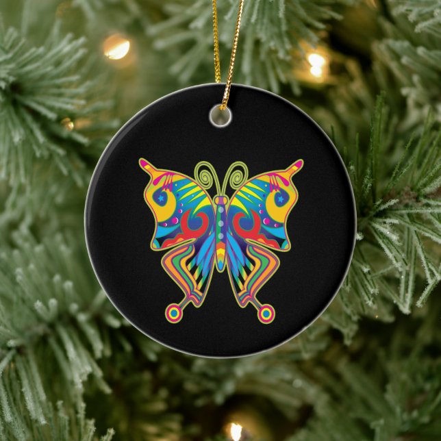 Farbschmetterling Keramik Ornament (Baum)