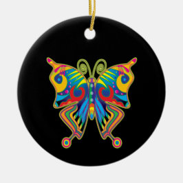 Farbschmetterling Keramik Ornament