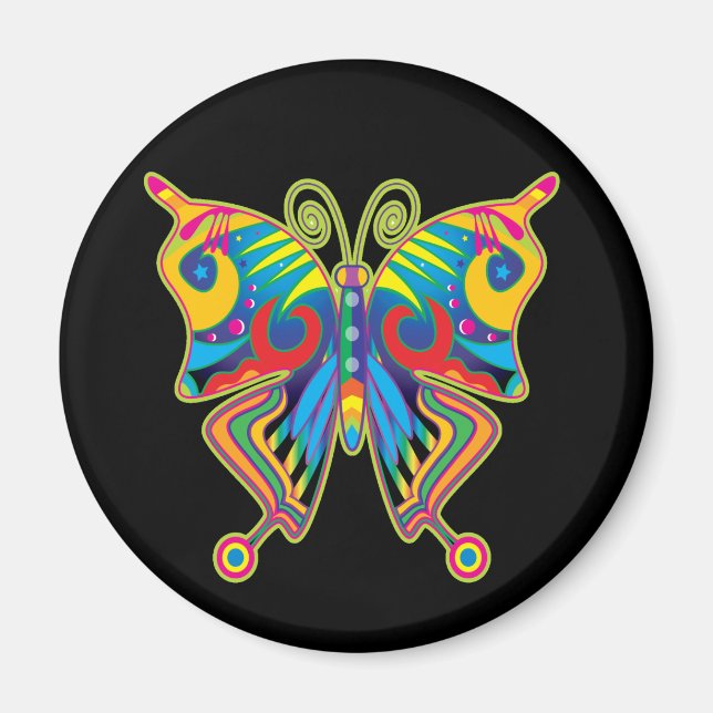 Farbschmetterling Magnet (Vorne)