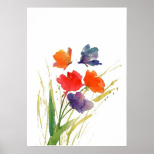 Farbschmetterling Poster