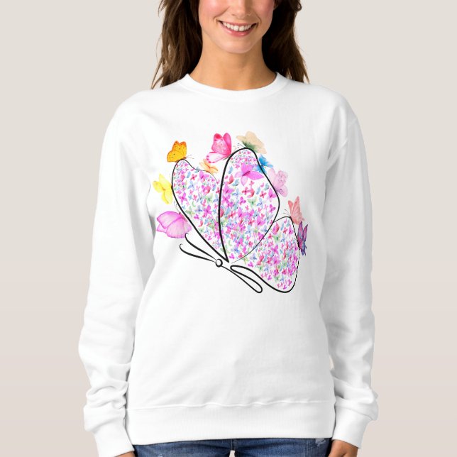 Farbschmetterling Sweatshirt (Vorderseite)