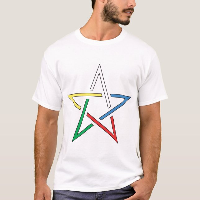 FarbschnittPentagram T-Shirt (Vorderseite)