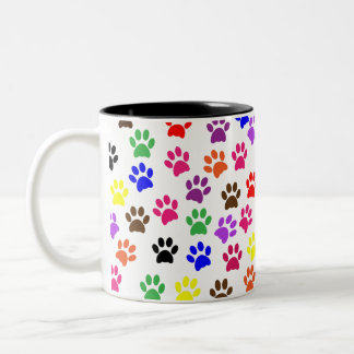 Farbschrot: Adorable Paws in jedem Schatten Zweifarbige Tasse
