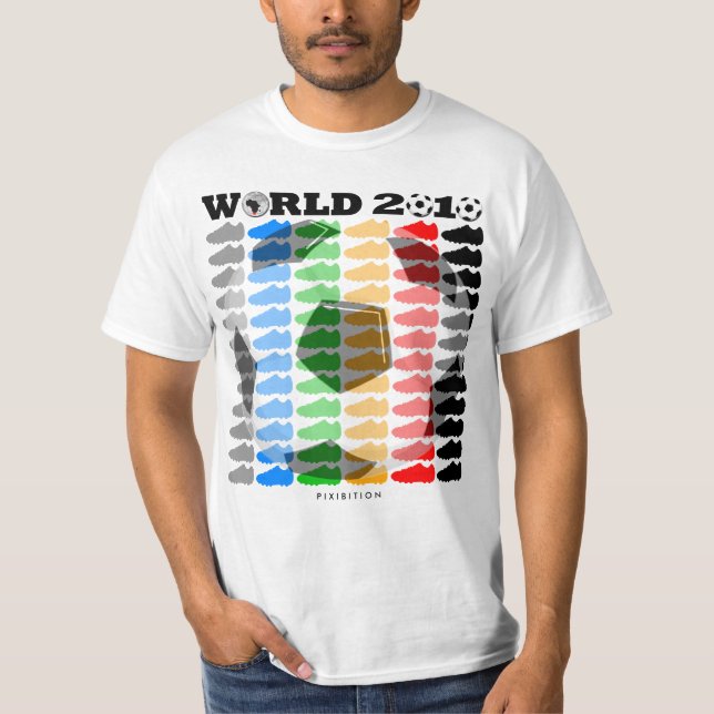 Farbschuh-T - Shirt 2 der Weltmeisterschaft-2010 (Vorderseite)