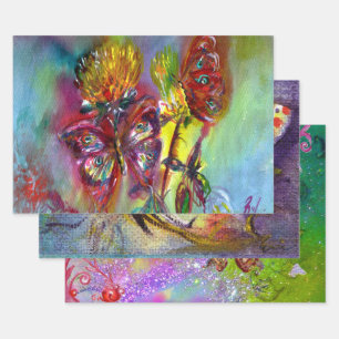 FARBSCHUHE, FRÜHSTÜCKE, BLUMEN, BLUMENFLÜSSE, WIRB GESCHENKPAPIER SET