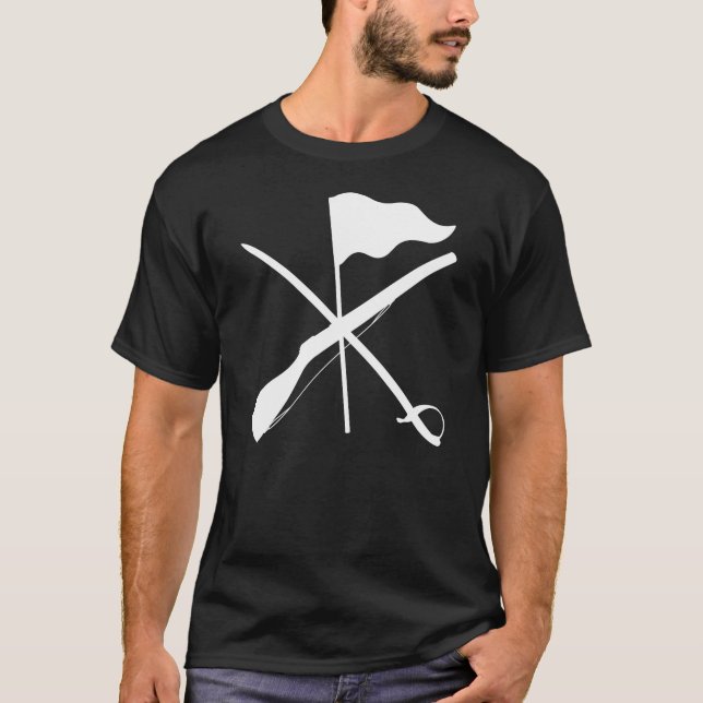 Farbschutz-Ausrüstungs-Gewehr-SABRE-Flagge T-Shirt (Vorderseite)