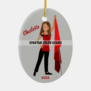 Farbschutz Braun Haar Rot und Schwarz Keramik Ornament