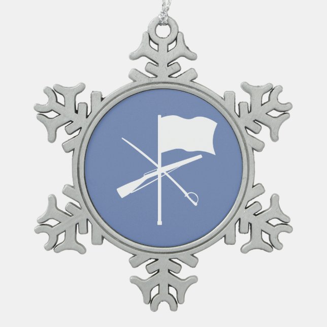 Farbschutz Schneeflocken Zinn-Ornament (Vorderseite)