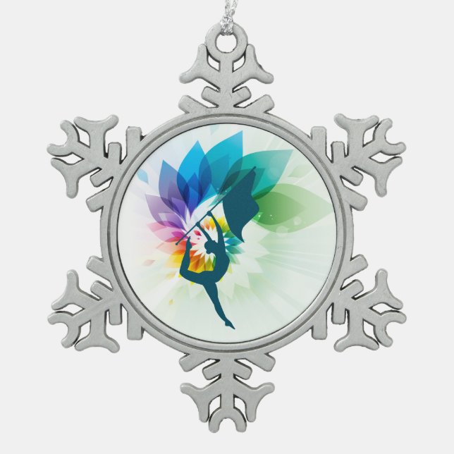 Farbschutz-Weihnachtsverzierung Schneeflocken Zinn-Ornament (Vorderseite)