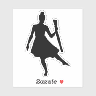 Farbschutztänzer mit Rifle Aufkleber