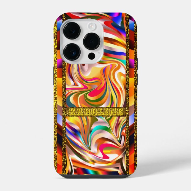 Farbschwirl iPhone Hülle (Rückseite)