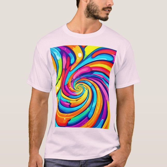 Farbschwirren, psychedelischer Geist, farbiges Cha T-Shirt (Vorderseite)