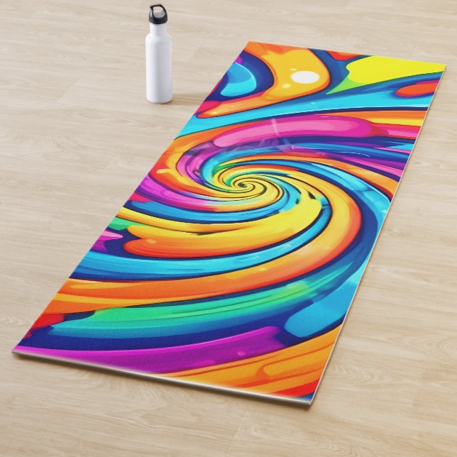 Farbschwirren, psychedelischer Geist, farbiges Cha Yogamatte (Beispiel)