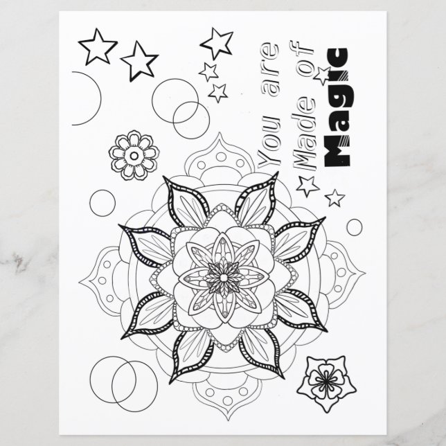 Farbseite für Erwachsene (Vorderseite)