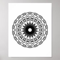 Farbseite Mandala DIY Wall Art Poster