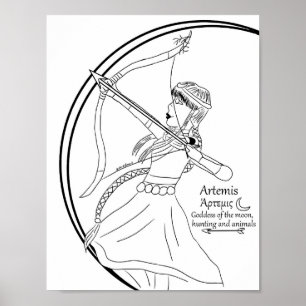 Farbseite von Artemis Poster