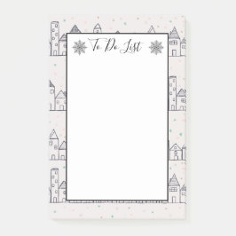 Farbseite Weihnachtsdorf zu tun Liste Post-it Klebezettel