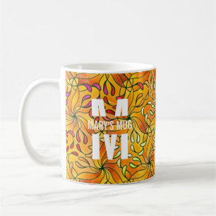 Farbseiten Personalisierte weiße Monogramme und Zi Kaffeetasse