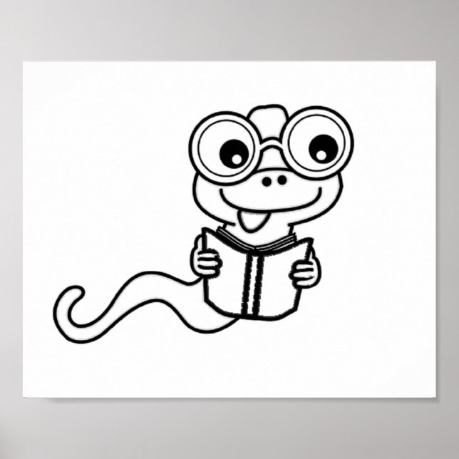 Farbseitenwurm Poster (Vorne)