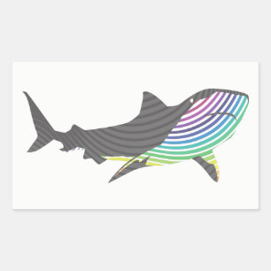 FarbShark Swirl Rechteckiger Aufkleber