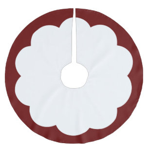 Farbskalierte Kanten mit weißer Mitte Polyester Weihnachtsbaumdecke