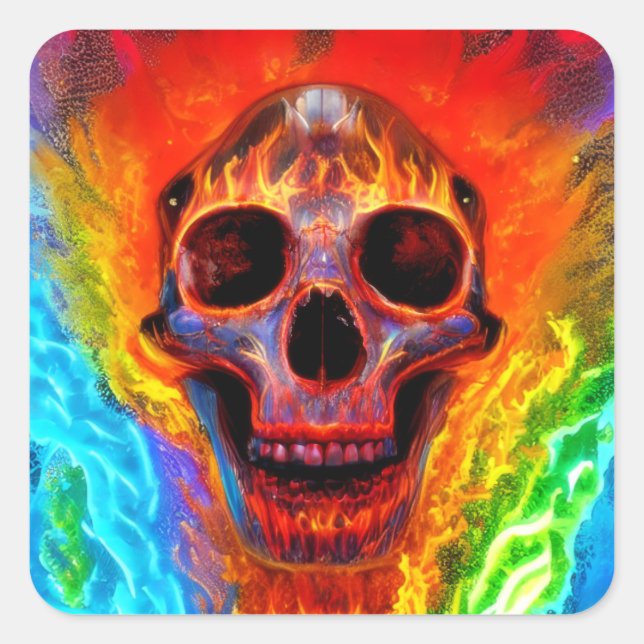 Farbskultur Quadratischer Aufkleber (Vorderseite)