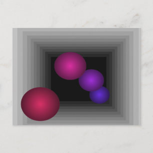 Farbspass 3 D optische Illusion Unendlichkeit Postkarte