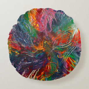 Farbspektrum Pinrad Rundes Kissen