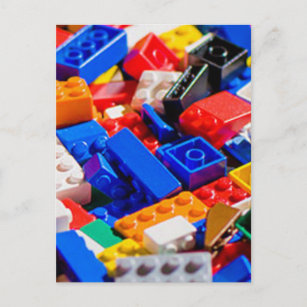 Farbspielzeug Brick Pile Postkarte