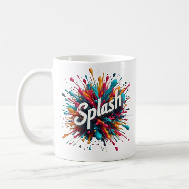 Farbspritze Kaffeetasse (Links)