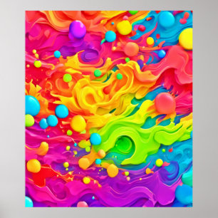 Farbspritzer Hintergrund Poster