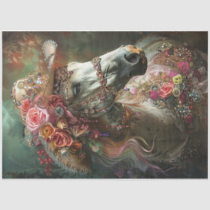 Farbspritzpferd Seidenpapier