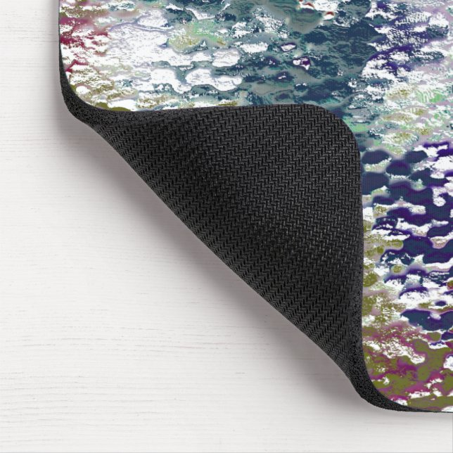 Farbsteine und Spritzer aus Hammerglas Mousepad (Ecke)