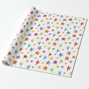 Farbsterne Geschenkpapier