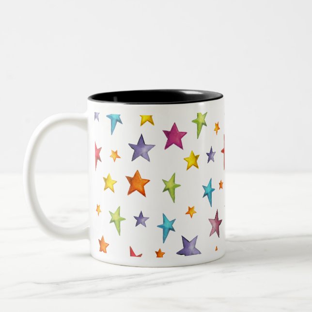 Farbsterne Zweifarbige Tasse (Links)