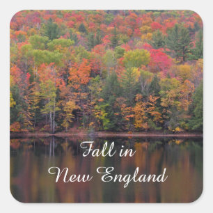 Farbsticker für Herbst Quadratischer Aufkleber