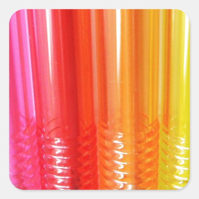 Farbstift Quadratischer Aufkleber (Vorderseite)