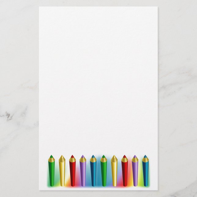 Farbstifte Briefpapier (Vorderseite)