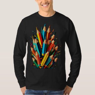 Farbstifte für Lehrer Zurück zum Schulunterricht T-Shirt