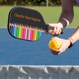 Farbstifte individuelle Name Pickleball Schläger